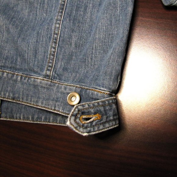 BP Women’s Stretch Jeans Jacket Size XS Light Wash Denim - Picture 10 of 12